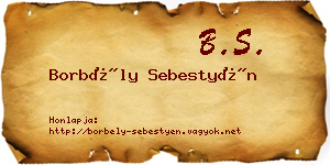 Borbély Sebestyén névjegykártya